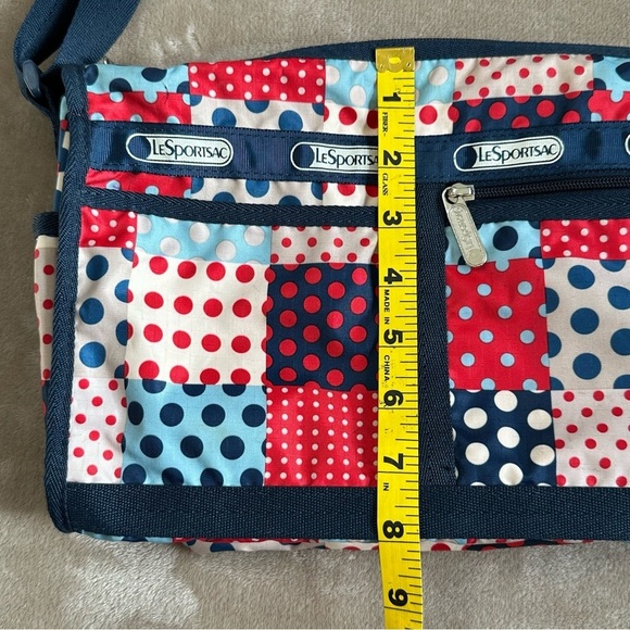 LeSportsac Adjustable Strap Americana Patchwork Bag Purse - Picture 10 of 16